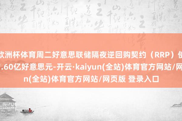 欧洲杯体育周二好意思联储隔夜逆回购契约（RRP）使用界限为1127.60亿好意思元-开云·kaiyun(全站)体育官方网站/网页版 登录入口