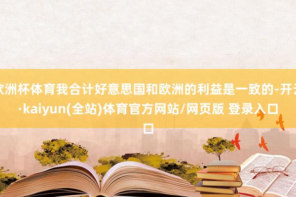 欧洲杯体育我合计好意思国和欧洲的利益是一致的-开云·kaiyun(全站)体育官方网站/网页版 登录入口