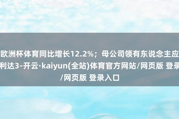欧洲杯体育同比增长12.2%；母公司领有东说念主应占溢利达3-开云·kaiyun(全站)体育官方网站/网页版 登录入口