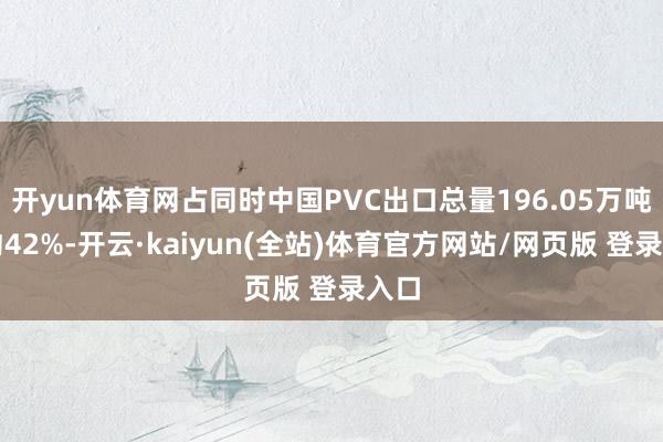 开yun体育网占同时中国PVC出口总量196.05万吨的约42%-开云·kaiyun(全站)体育官方网站/网页版 登录入口