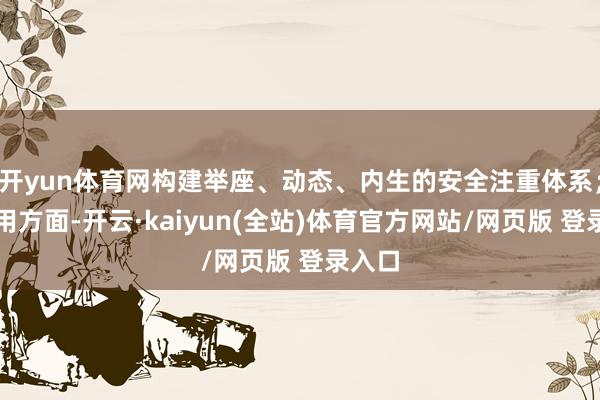 开yun体育网构建举座、动态、内生的安全注重体系；在应用方面-开云·kaiyun(全站)体育官方网站/网页版 登录入口