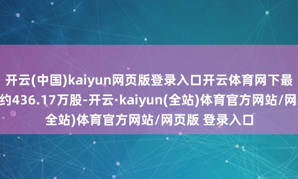 开云(中国)kaiyun网页版登录入口开云体育网下最终刊行数目为约436.17万股-开云·kaiyun(全站)体育官方网站/网页版 登录入口