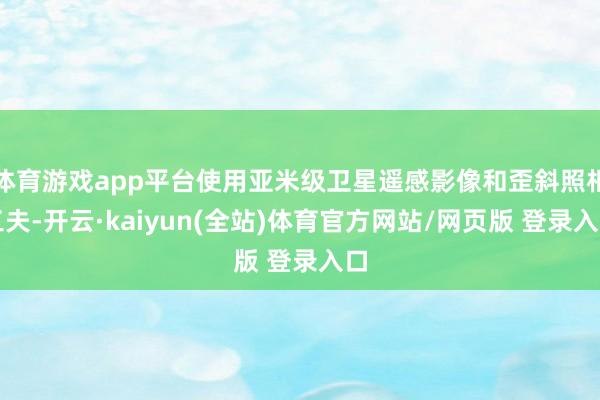 体育游戏app平台使用亚米级卫星遥感影像和歪斜照相工夫-开云·kaiyun(全站)体育官方网站/网页版 登录入口